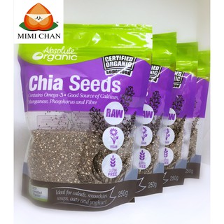 Combo 4 Gói Hạt Chia Tím Úc Absolute Organic 250g
