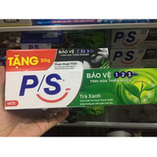 Kem đánh răng ps trà xanh 190g - tặng kđr than hoạt tính 30g