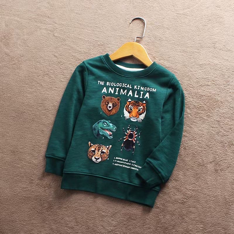 Áo thun dài tay bé trai HM 1-8 tuổi 🌈 Áo hoodie bé trai cotton nỉ lót bông xuất dư 0922