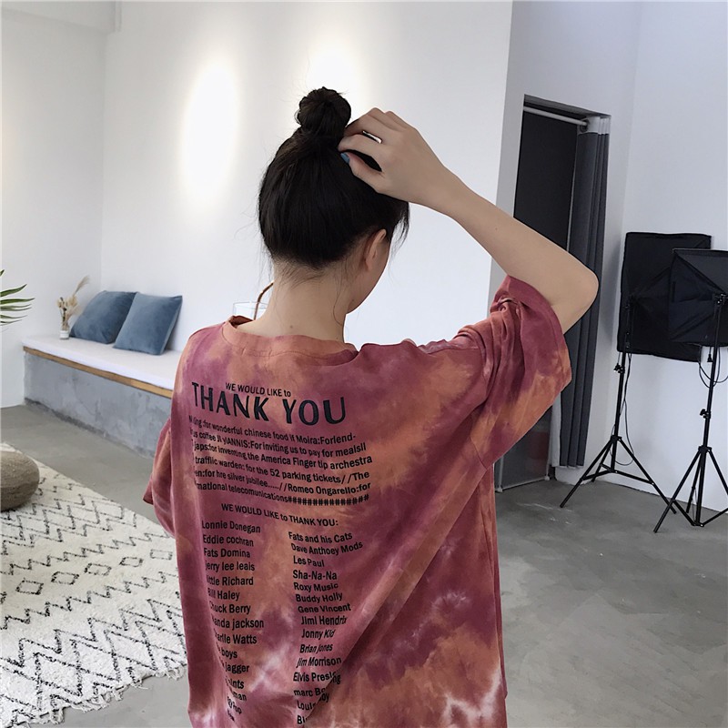 Áo phông nữ đẹp 🔥FREESHIP🔥 Áo thun nữ form rộng loang màu Thời Trang Unisex Quảng Châu Order 2021 [ thun nu ]