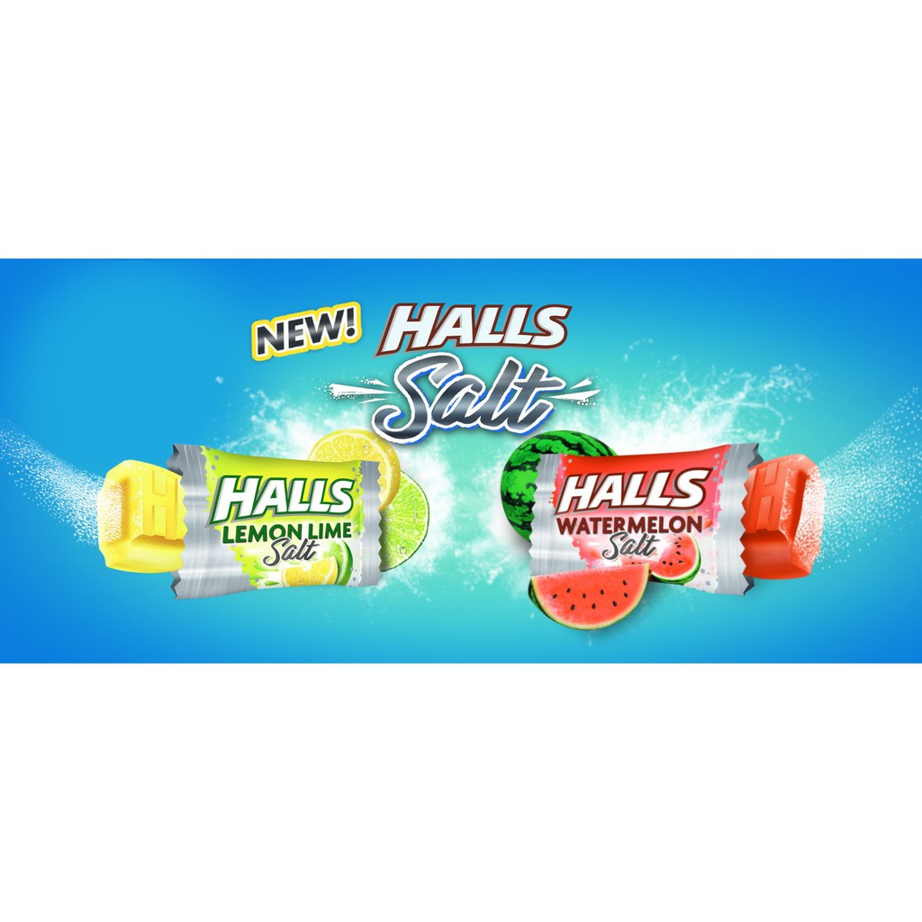 (4 vị) Kẹo ngậm bạc hà Halls gói 140gr (50 viên)