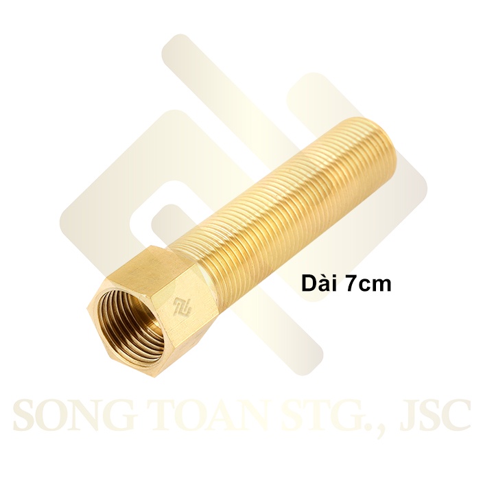 [DÀI 50mm &amp; 70mm] Lơ đều ren trong ren ngoài dân dụng BSP - Bằng đồng (Brass Adaptor female to male) Sơ mi cả rá ngược