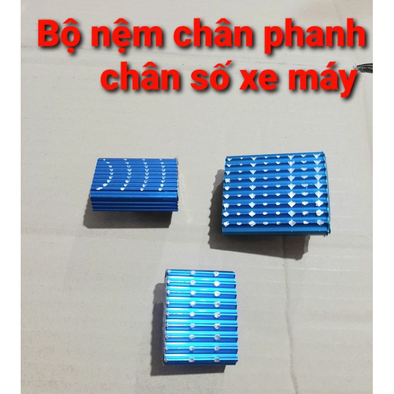 Bộ Đệm chân phanh chân số xe máy  - nệm chân phanh chân số đủ màu xanh,đỏ,đen,bạc ( giá 1 bộ 3 cái )