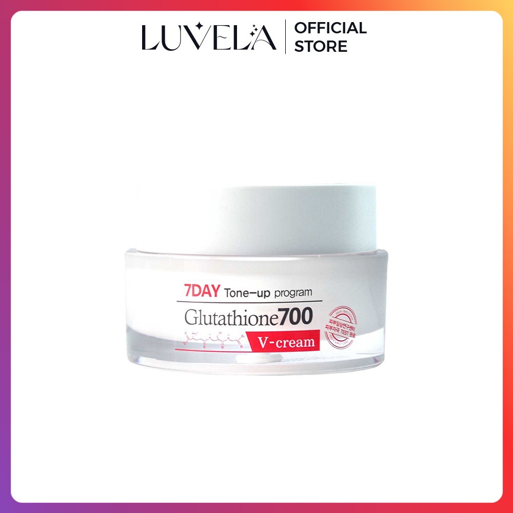 Kem Dưỡng 7 Day Glutathione 700 V-Cream Dưỡng Trắng Da, Cấp Ẩm, Làm Mờ Thâm Nám, Giúp Đều Màu Da 50g KD18