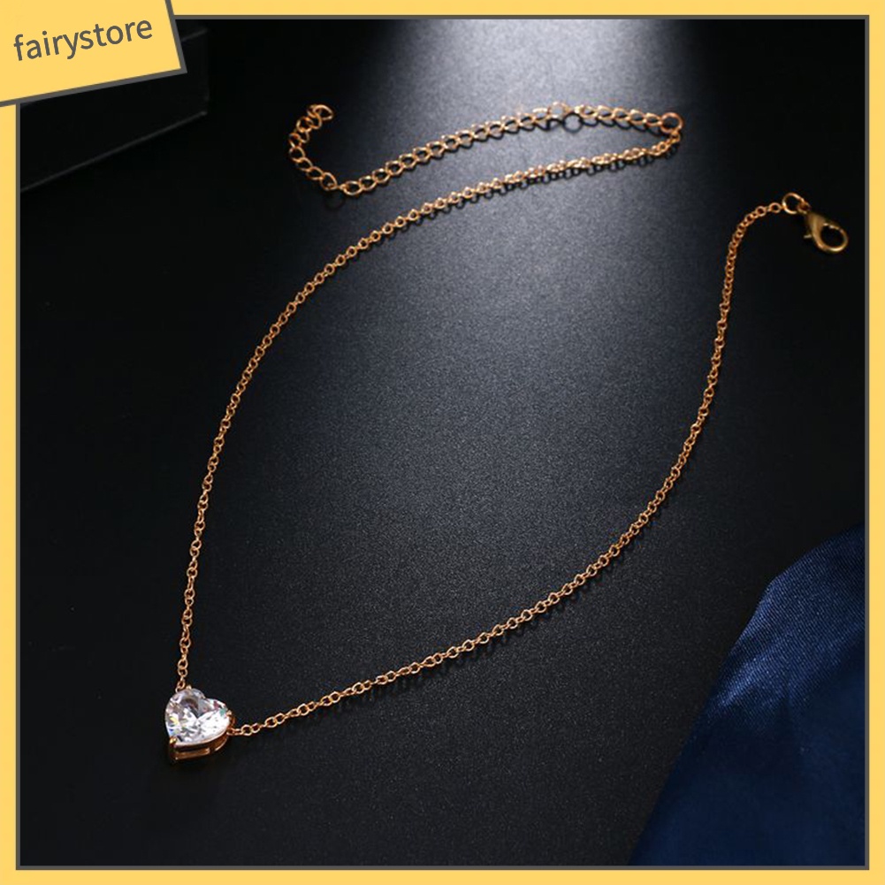 Vòng cổ choker hình trái tim đính đá thời trang cho nữ