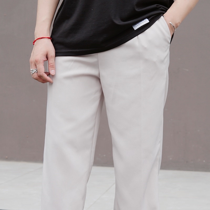 Quần âu ống suông nam cạp cao ống rộng BIGSIZE chất tuyết mưa dày dặn có size lớn cho người béo đến 120kg