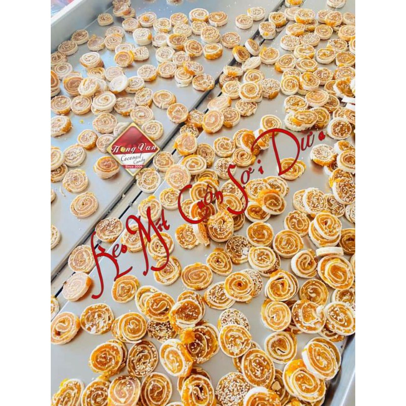 Kẹo mít dừa non cuộn bánh tráng 250g