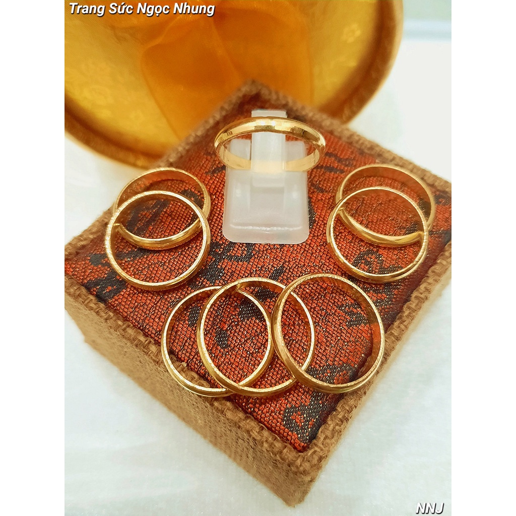 Nhẫn đồng thau tròn trơn-NM10