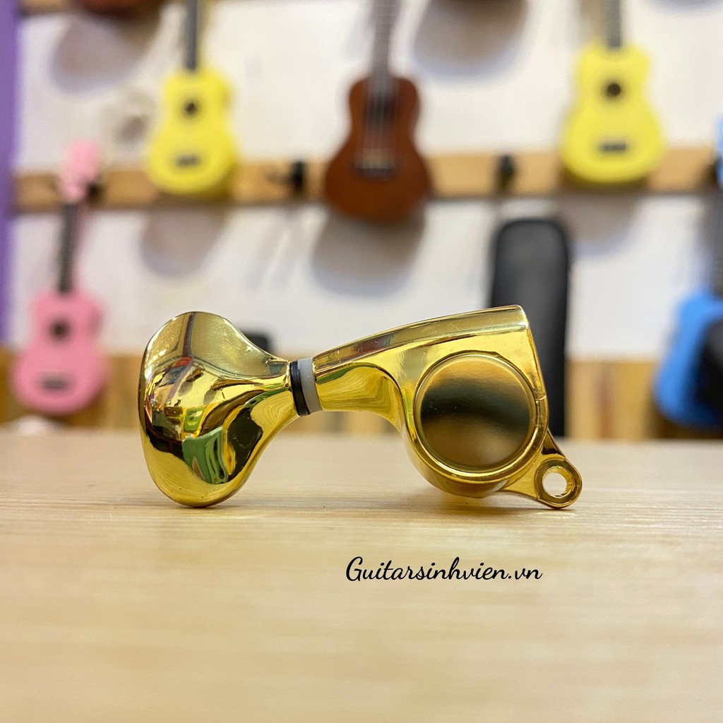 Khóa đàn guitar acoustic màu vàng cao cấp