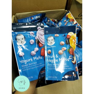 SỮA CHUA KHÔ GERBER VỊ TRÁI CÂY RẤT NGON  DATE 2024