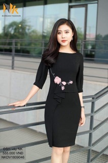Đầm peplum bèo lệch NK
