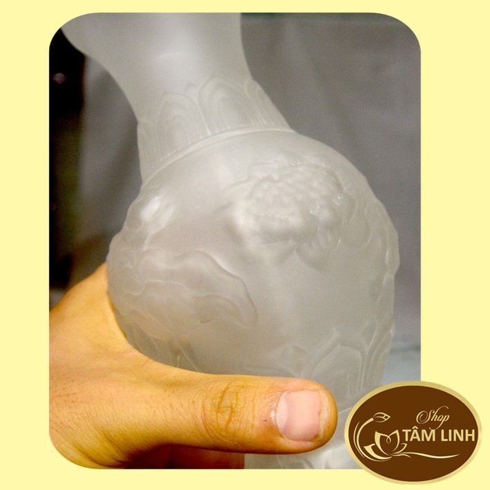 Bình Hoa Thờ Cúng Lưu Ly Trắng - Nhiều Sise