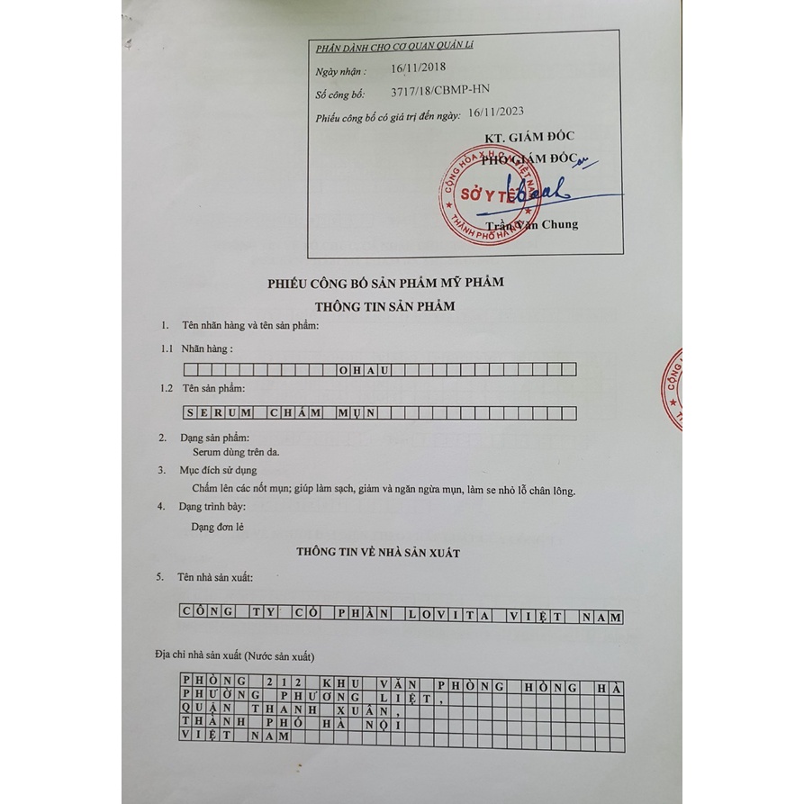 Serum giảm mụn giảm thâm OHAU - Hàng Chính Hãng - Lọ 5ml ♥️ SRMUNOHAU