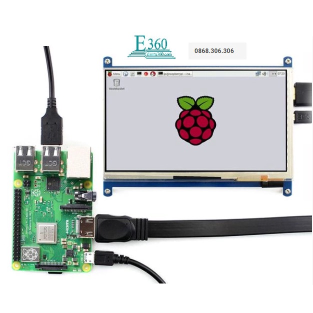 MÀN HÌNH LCD 7INCH HDMI CÓ VỎ BẢO VỆ, CẢM ỨNG ĐIỆN DUNG, 1024X600 IPS
