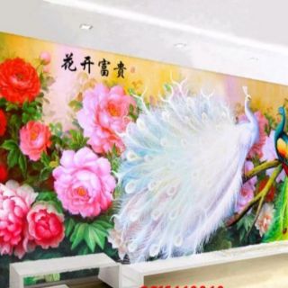 sale sốc Tranh thêu chữ thập phu thê viên mãn kt 195*86cm  tranhđẹp