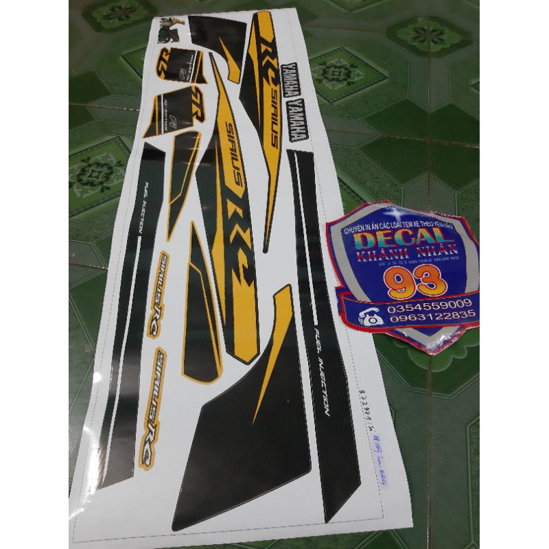 Tem rời sirius fi rc vàng đen ko bay màu.