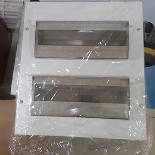 Tủ điện mặt kim loại đế kim loại âm tường nanoco ndp128- 28 module 380x340x58mm