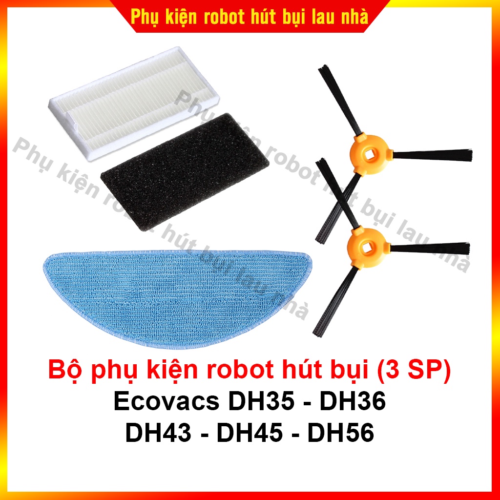 Bộ phụ kiện robot hút bụi Ecovacs DH35, DH36, DH43, DH45, DH56