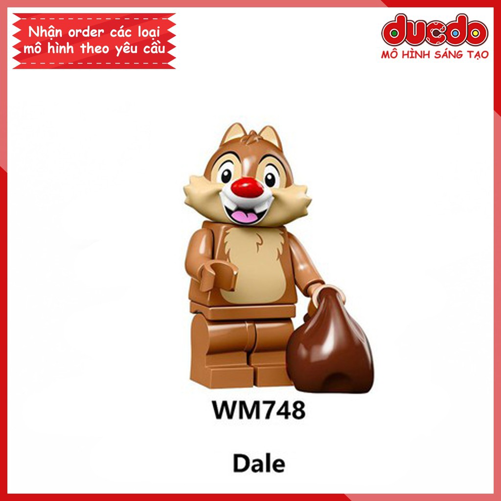 Minifigures các nhân vật Mickey, Duck, Chip, Dale - Đồ Chơi Lắp Ghép Xếp Hình Mô hình Mini WM6066