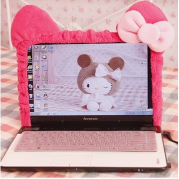 Vỏ bọc chống bụi cho laptop 14-32 inch kiểu Hello Kitty