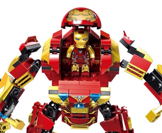 💥💥 Lắp Ráp 64051 Người Sắt Hulkbuster MK46 biến hình Máy bay chiến đấu với Hulk Khổng Lồ Xanh 💥💥