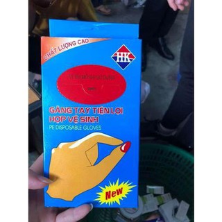 [ST] Hộp 100 Găng tay nilon PE bảo vệ tay sử dụng 1 lần