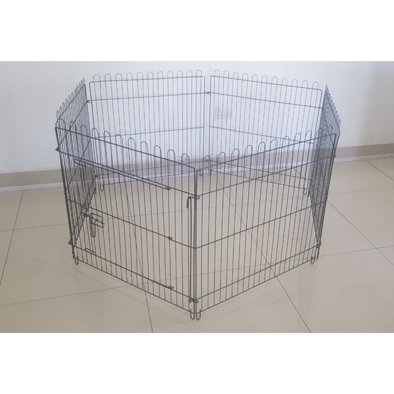 Lồng chó quây sắt sơn tĩnh điện 6 cánh siêu dày vân đá giá rẻ
