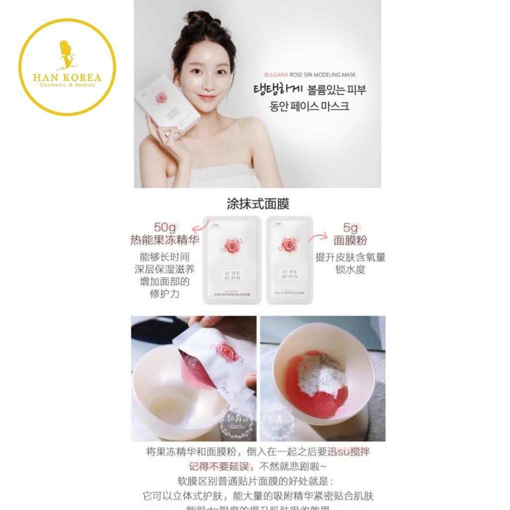 Mặt nạ Bulgaria Rose Spa Modeling 1kg, dưỡng trắng, cấp ẩm, căng bóng HÂN KOREA