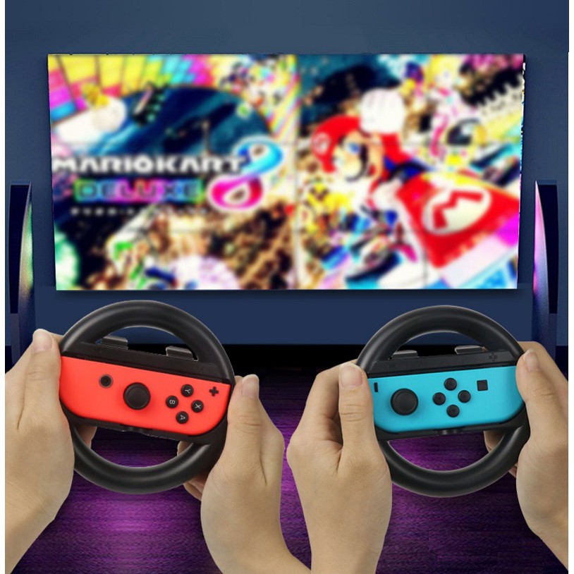 Lammcou JoyCon Controller Steering Wheel Hand Grip compatible with Nintendo Switch