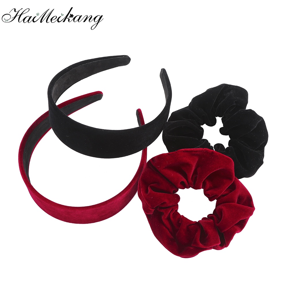 Băng Đô/Dây Buộc Tóc Haimeikang Vải Nhung Bản Rộng Phong Cách Hàn Quốc Cổ Điển