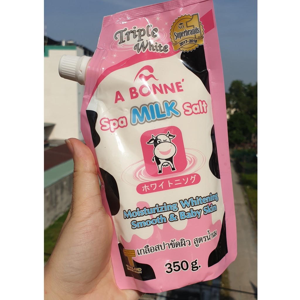 Muối Tắm Sữa Tẩy Da Chết A Bonné Spa Milk Salt 350gr (Túi)