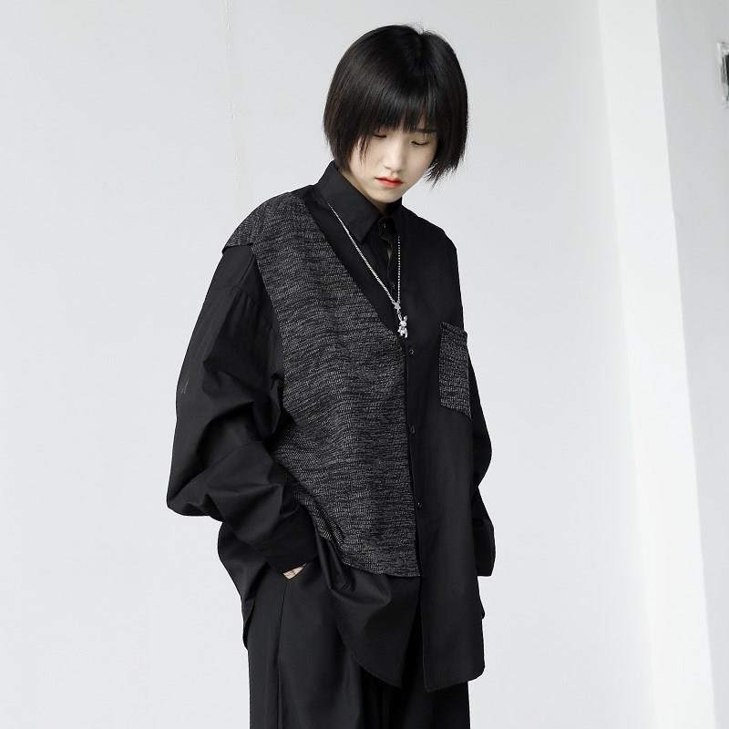 Garbastes Yamamoto Loose Knitted T-shirt Dark Tailored Design For Men And Women yohji