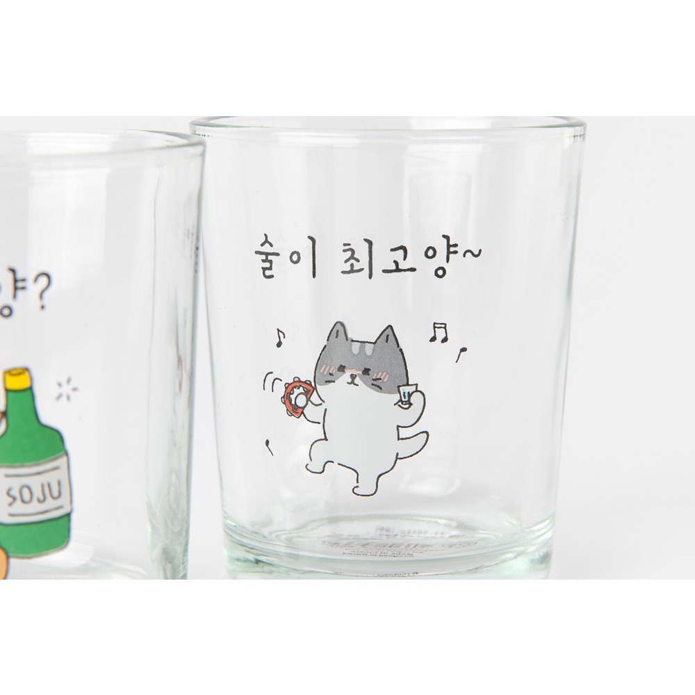 Set 2 Ly Soju ARTBOX Hàn Quốc In Hình Mèo Dễ Thương