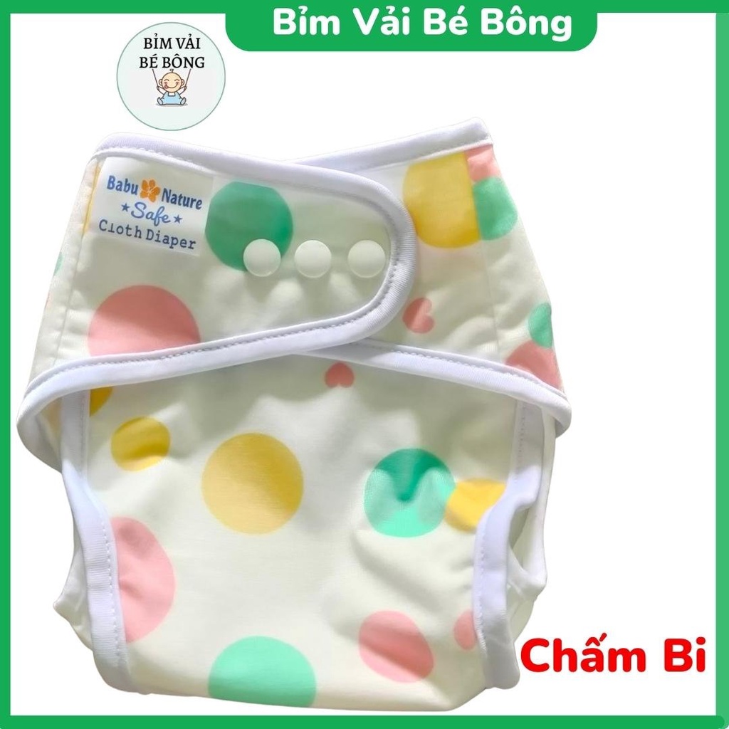 [ƯU ĐÃI] - Combo 10 Vỏ Bỉm Vải, Tã Vải Babu Nature Nature Có Vách Ngăn Chống Tràn Hiệu Quả, SIZE M,L (Chưa Kèm Lót Bỉm)