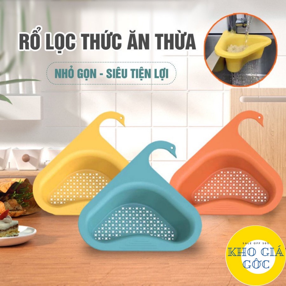 Rổ nhựa gắn bồn rửa hình thiên nga, Khay lọc rác bồn rửa chén tiện dụng