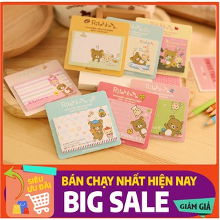 Giấy note ghi chú hình chữ nhật in hình cute size 7,5cm