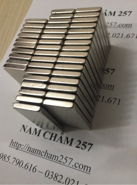 Nam châm viên khối 50x25x5mm, loại nam châm trắng đất hiếm 50x25x5mm lực hút siêu mạnh