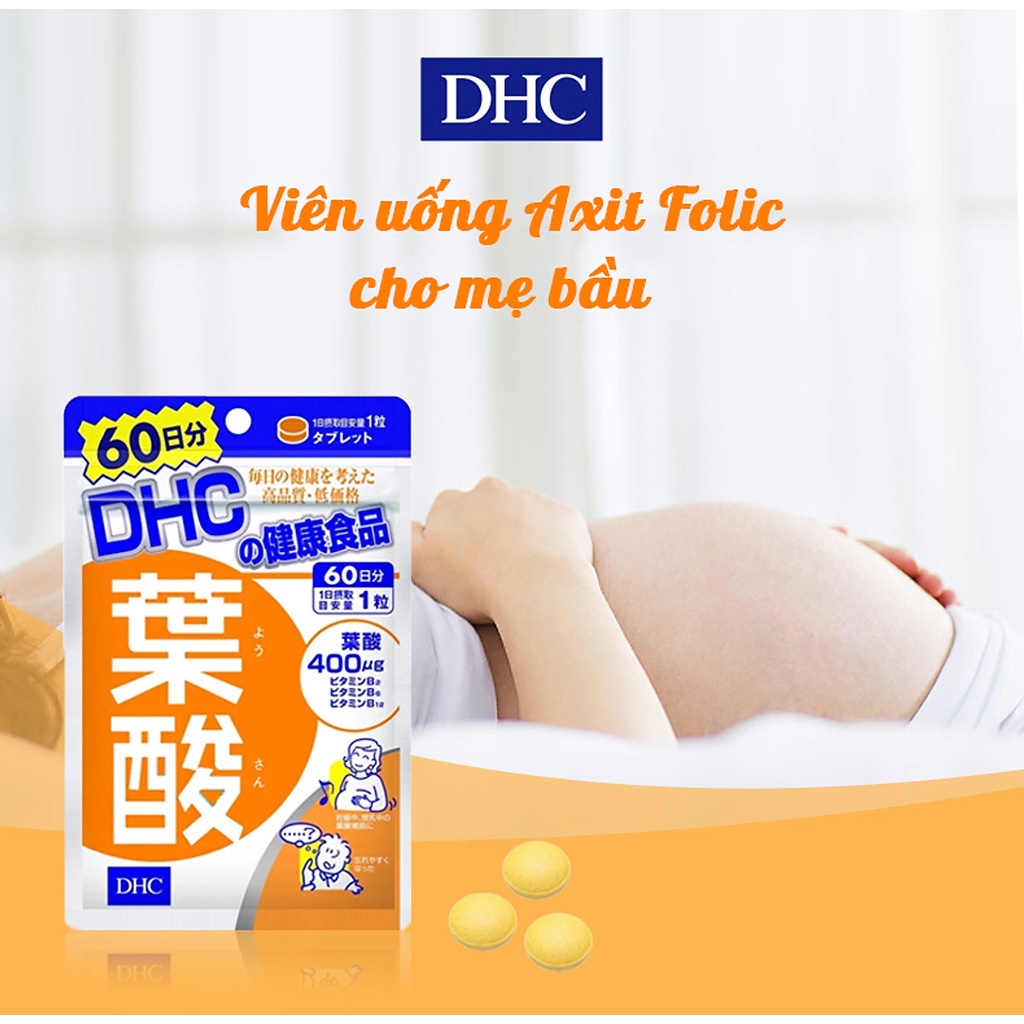 Viên Uống Vitamin Dành Cho Bà Bầu DHC Folic Acid Nhật Bản 30viên/gói