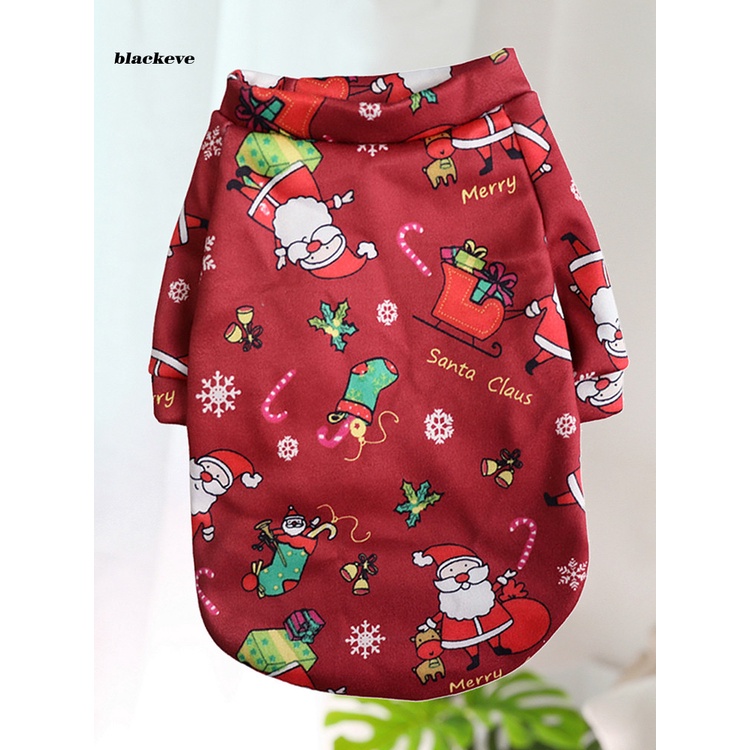 Áo sweater thoáng khí hoạ tiết in phong cách Giáng Sinh cho thú cưng