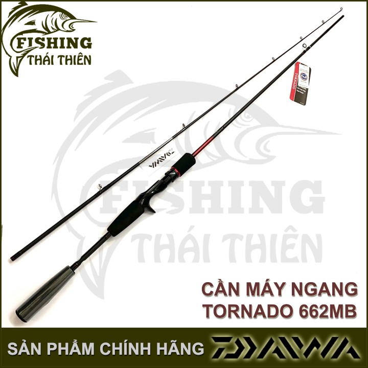 Cần câu cá Daiwa Tornado cần 2 khúc lure máy ngang 662MB 1m98 khoen Fuji Pat Daiwa