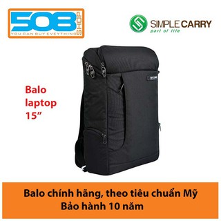 Balo Laptop SimpleCarry K5(Đen) cho laptop 15" – Bảo hành chính hãng 10 năm