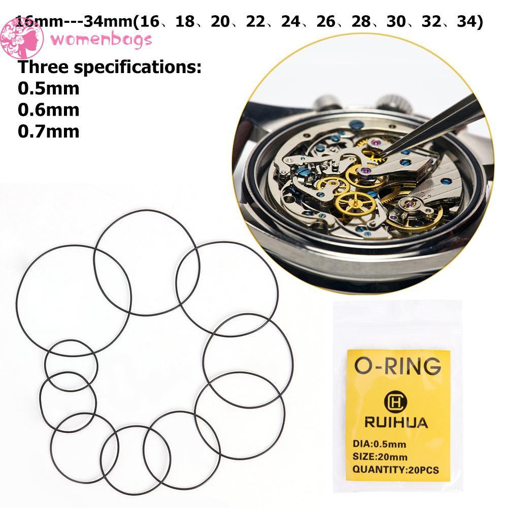 READYWB❀200pcs Waterproof O-Ring Watch Back Seal Cover Gaskets Watch Repair Tool