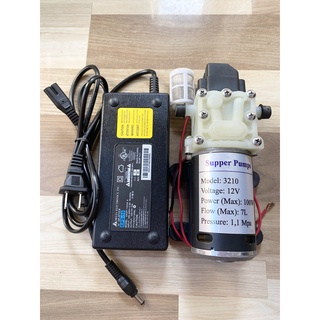 Máy bơm áp lực 12v-100w kèm adapter 12v-10a và lọc nước