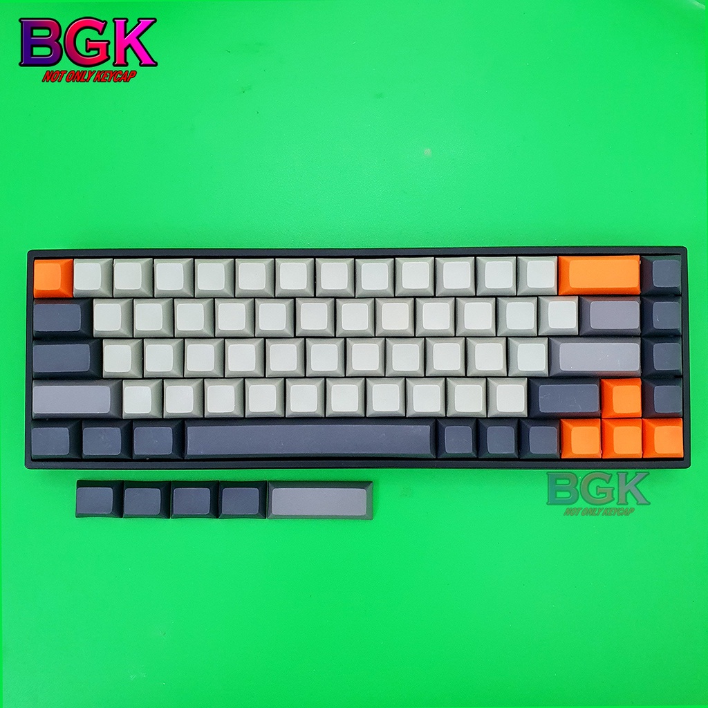 Bộ Keycap DSA PBT 74 phím không in ký tự dùng cho phím 60 đến 68 Chất liệu PBT dày không xuyên LED