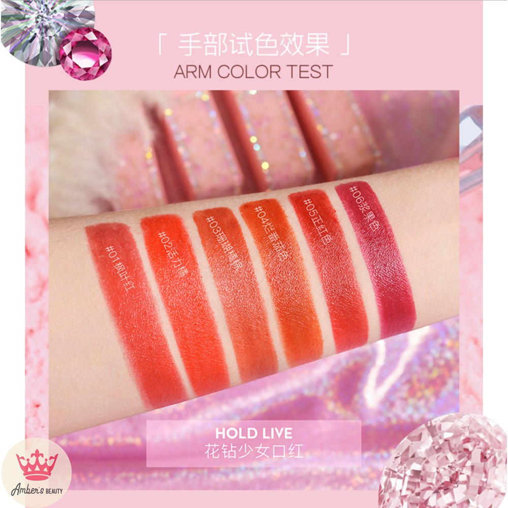 Set 5 cây son HOLD LIVE Pro Girl Đính Đá vỏ Hồng