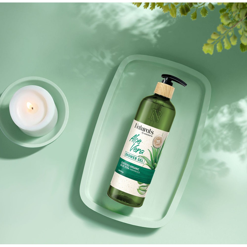 Gel Tắm Naturals By Watsons True Natural Aloe Vera Chiết Xuất Lô Hội 490ml