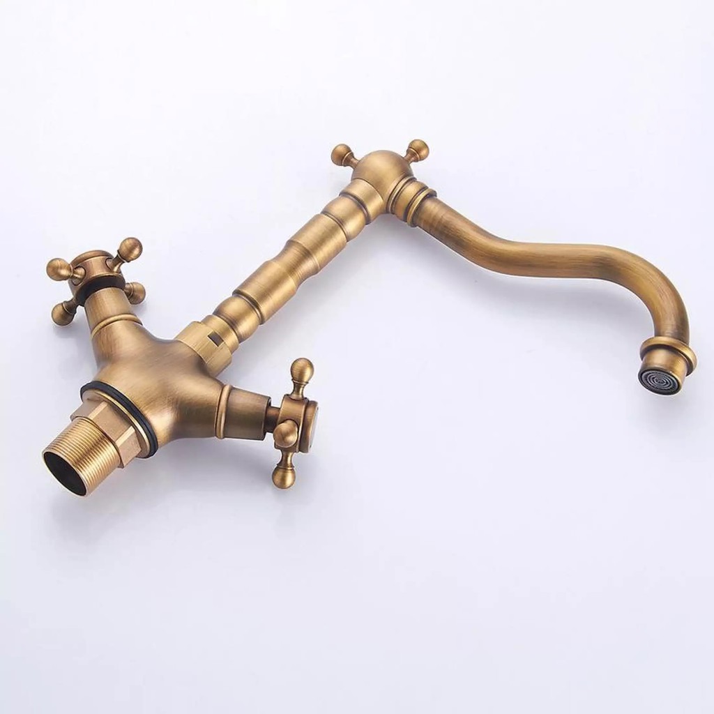 Vòi lavabo bằng đồng , vòi rửa mặt nóng lạnh bằng đồng tặng kèm bộ phụ kiện lắp đặt (BH 1 đổi 1 trong 24 tháng) | BigBuy360 - bigbuy360.vn