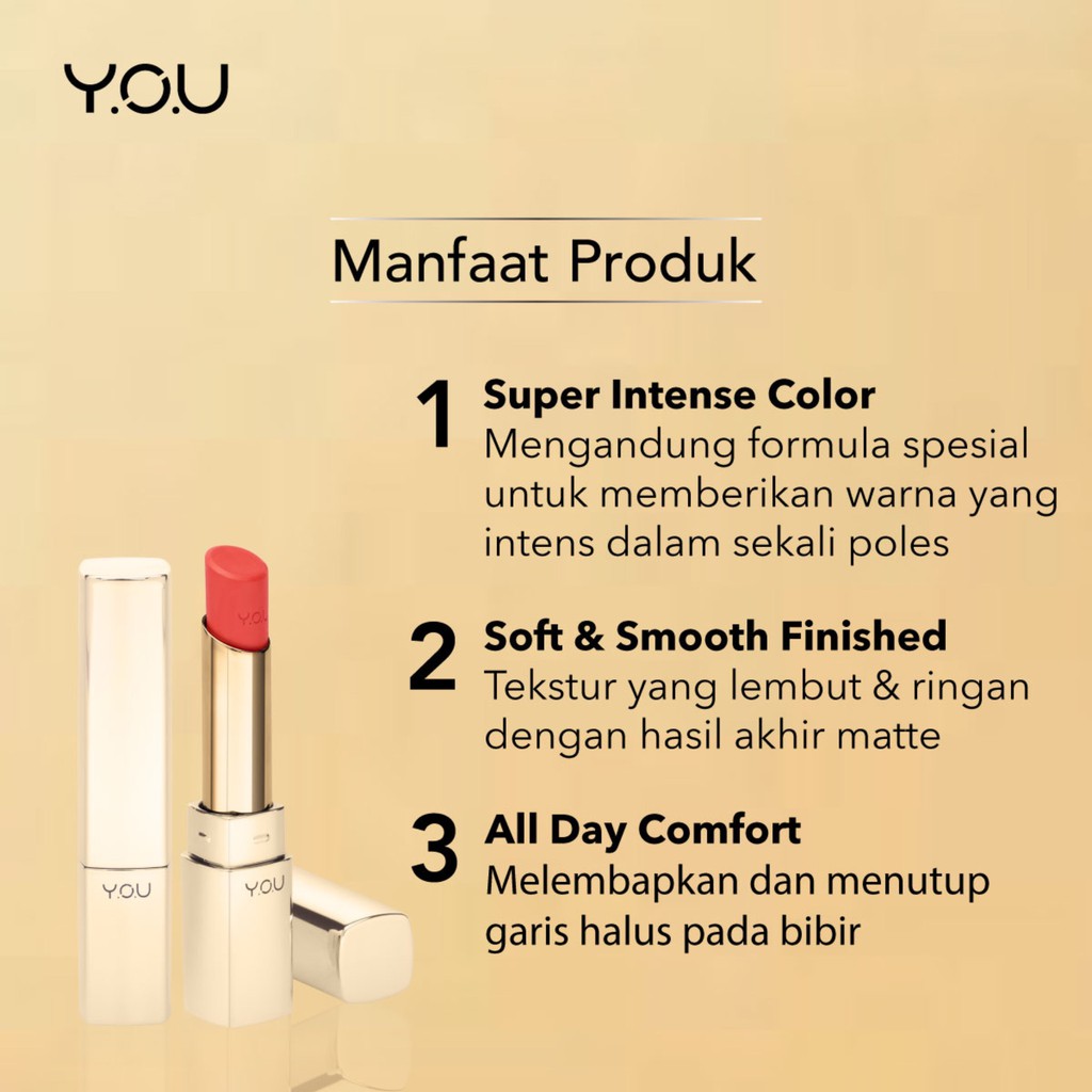 (hàng Mới Về) Son Lì You Màu Sắc Lâu Trôi Trọng Lượng 3.2g | BigBuy360 - bigbuy360.vn