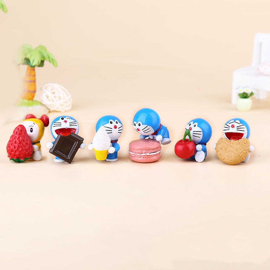 Set 6 Mô Hình Đồ Chơi Nhân Vật Hoạt Hình Doraemon