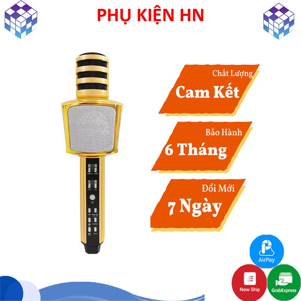 Micro Karaoke SD-17 Mic Hút Nhạc To Bluetooth 3.0b hỗ trợ ghi âm không dây